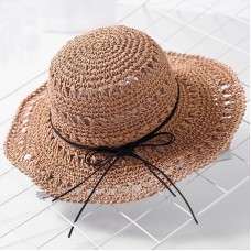 Straw Hat Sun Handmade Crochet Ladies Brim Summer Wide Beach Raffia Mujers Hats  eb-53483651